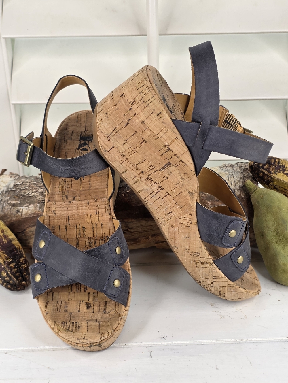 Korks Curacao Cork Wedge Sandals